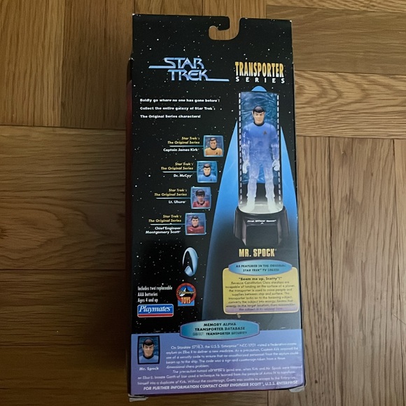 Mr. Spock Star Trek 1998 Transporter Series Figure NEW sealed - Picture 2 of 3